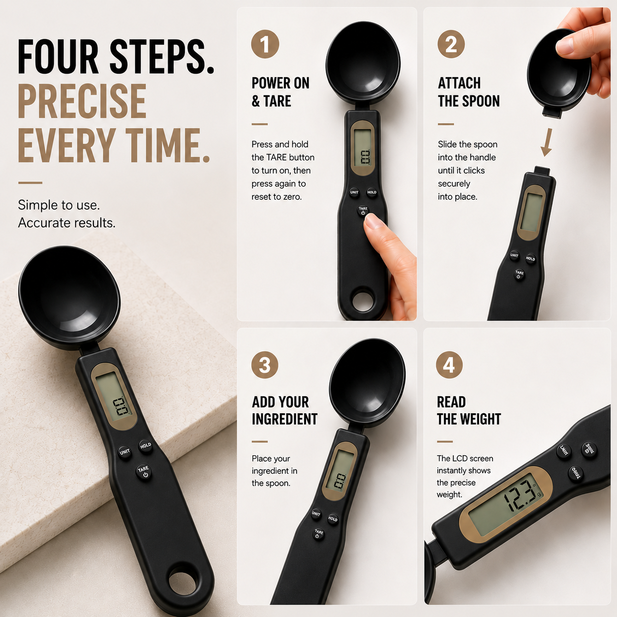 KitchenKlub MeasurePro (Digital Spoon Scale)