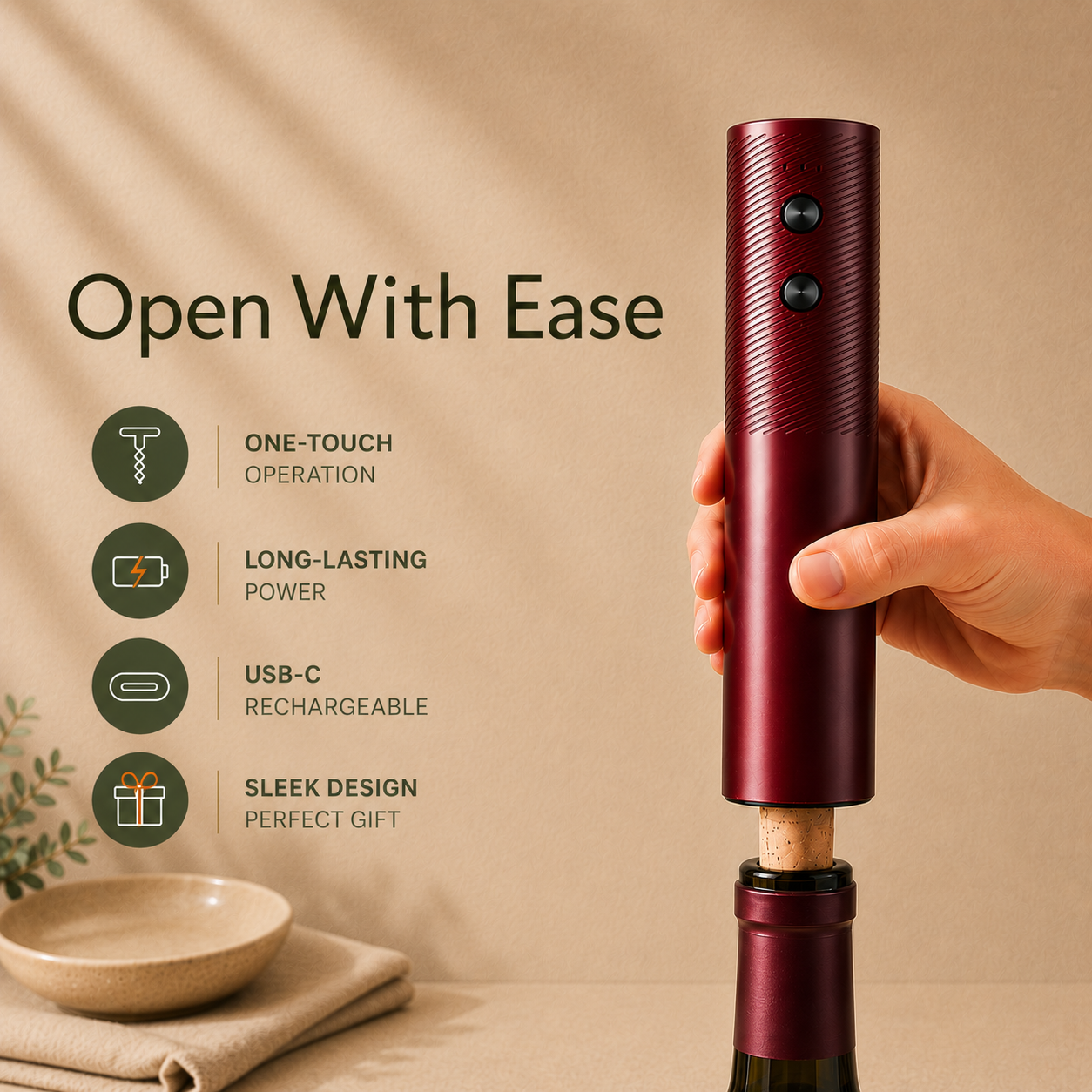 KitchenKlub AutoTwist (Electric Wine Bottle Opener)